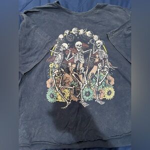 Skelton Trio Navy Crop Top